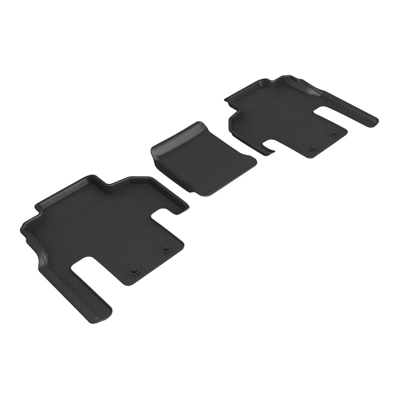 Jeep Grand Wagoneer Floor Mats - Rear - 3D MAXpider - KAGU Series - Black - `22-`26